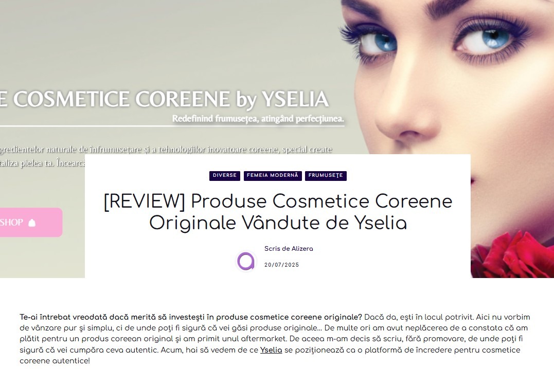 Review Alizera pentru magazinul online Yselia